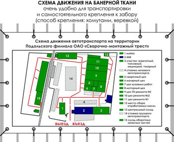 Схема движения (0,8х1,6 метра, банер) - Схемы движения автотранспорта - Магазин охраны труда ИЗО Стиль